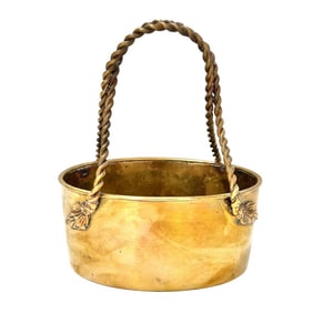 Vintage Mottahedeh Brass Basket Planter