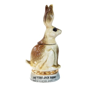 1971 Texas Jack Rabbit Regal China Decanter – Western Bar Collectible From