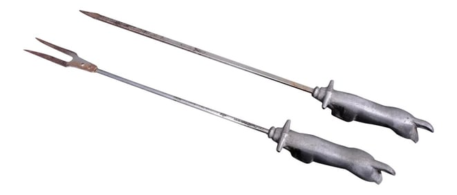 1960s Italian Steer BBQ Skewers Patio Grill