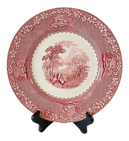Mid-Century Royal Staffordshire Jenny Lind Pink Dinner Plate