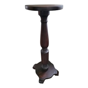 Vintage 1950s Wooden Pedestal Plant Stand