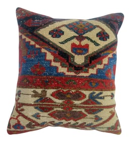 Mid 20th Century Persian Geometric Rug Pillow