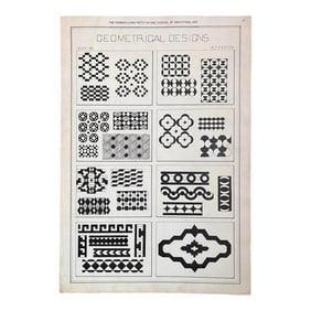 Geometric Pattern Illustration by Paxton, 1900s