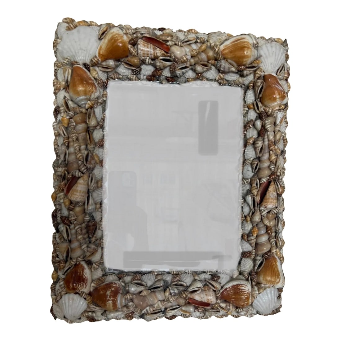 Vintage Shell Encrusted One-Of-A-Kind, Hand-Made Rectangle Mirror Anthony Redmile Style, 16"x-13"x3" (1 of 7)