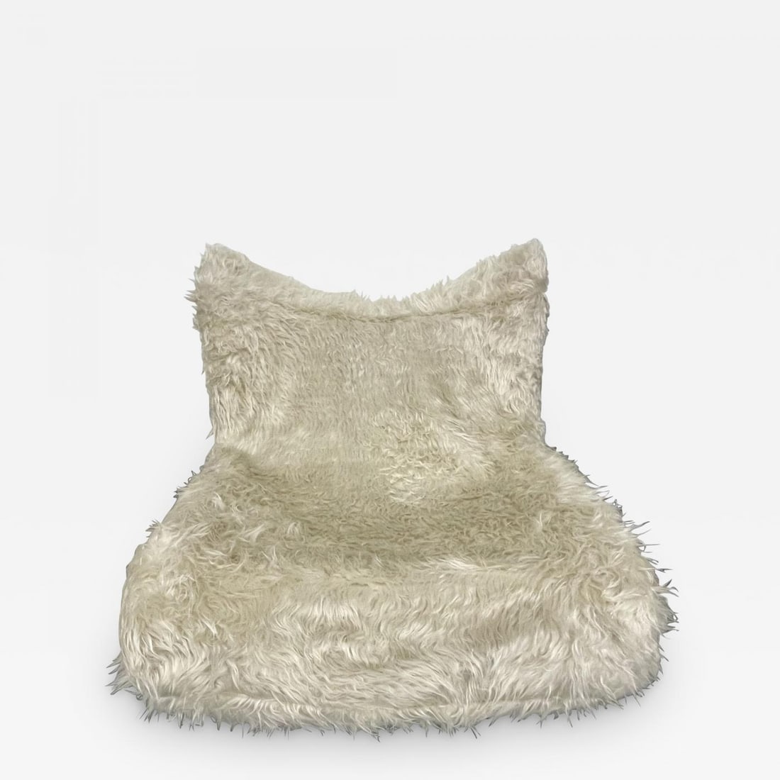 Low Slung Vintage Swivel Chair in New Fur (1 of 7)