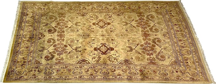 Indian Carpet ,Tabriz Design, Knotted Wool Rug, Early 21st Century