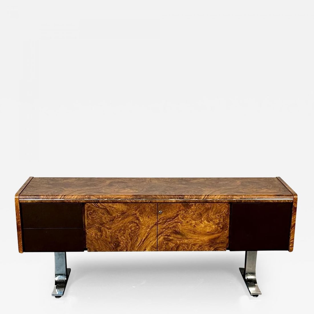 Mid-Century Modern Herman Miller Style Sideboard / Credenza / Cabinet, Burlwood (1 of 12)