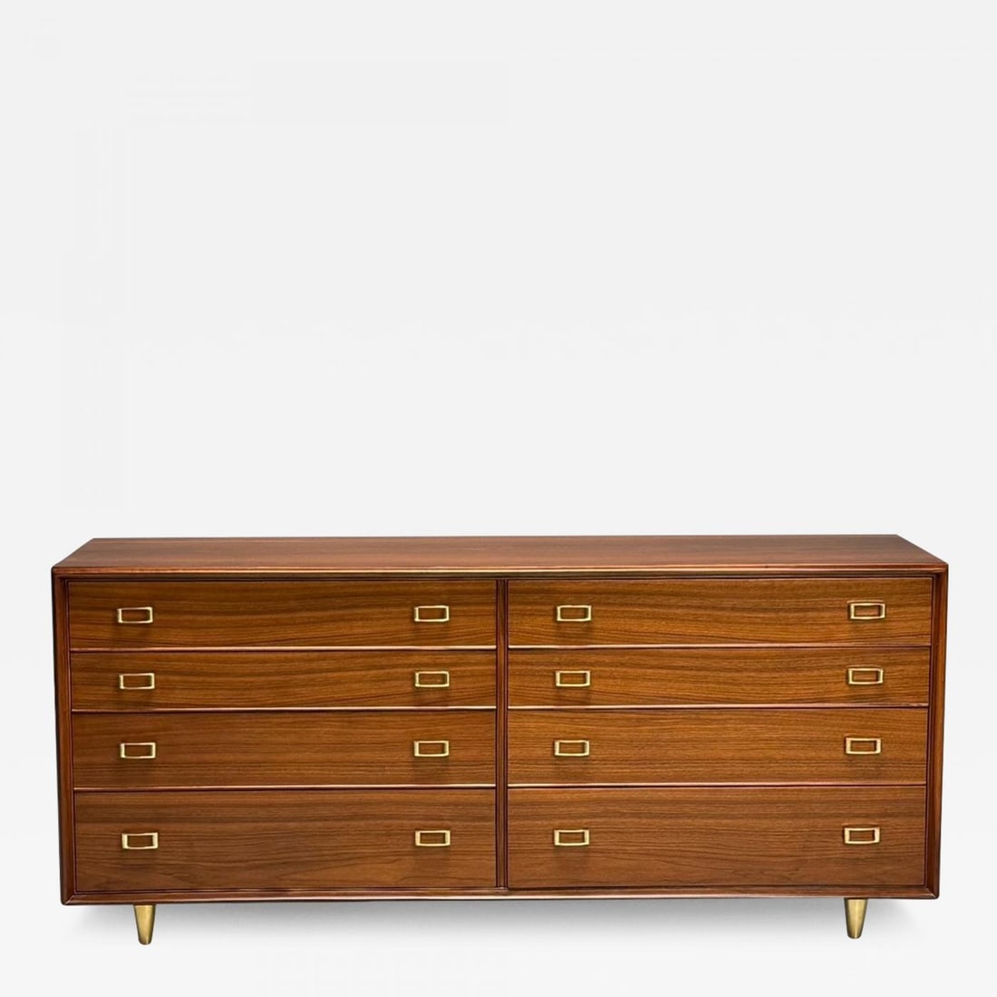 Paul Frankl, John Stuart, Mid-Century Modern, Dresser, Walnut, Brass, USA, 1950s (1 of 11)