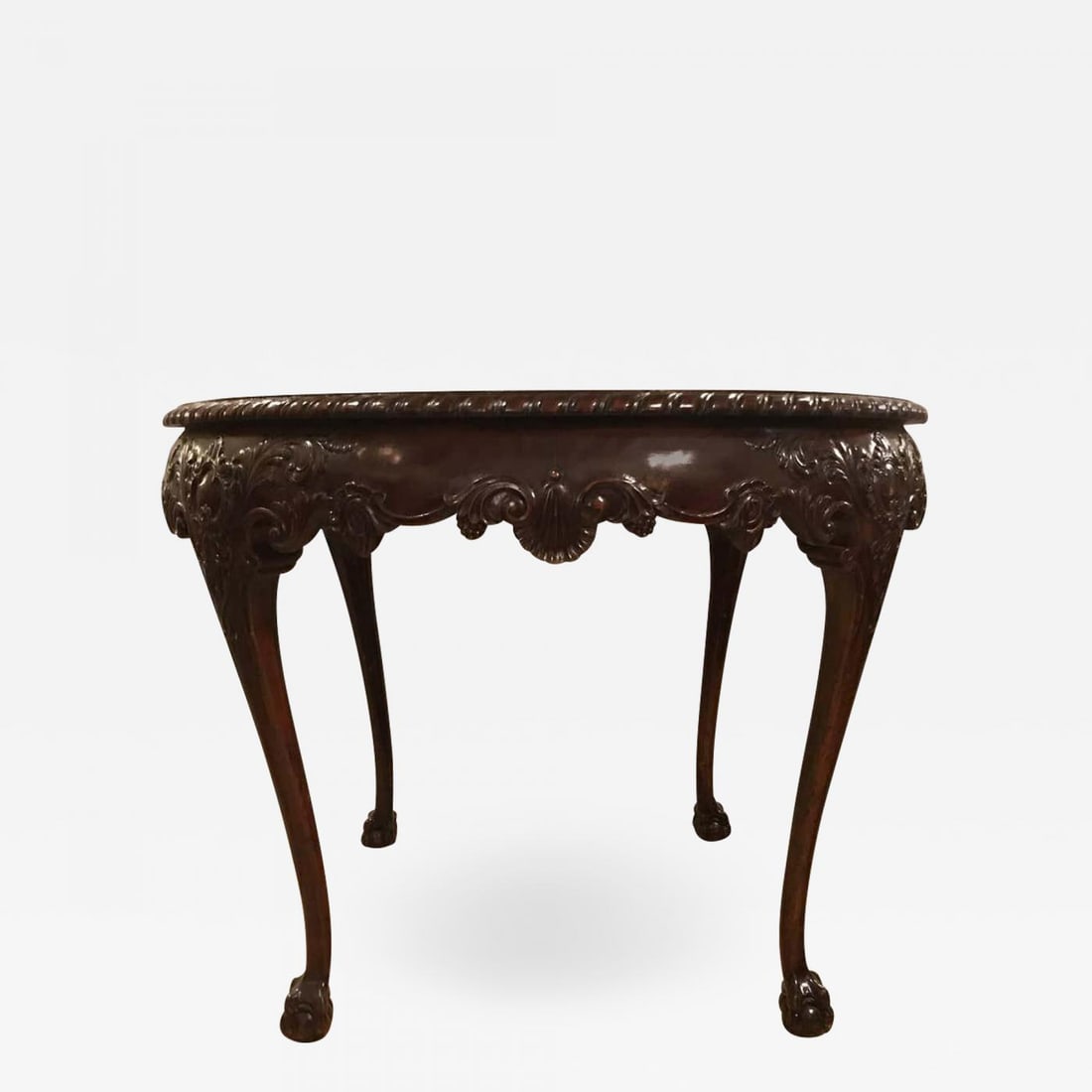 Georgian Centre Table, Circular on Ball and Claw Feet with Cabriole Legs (1 of 10)