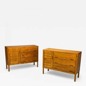 Pierre Gautier-Delaye, French Modern, Pine, Rare Commodes, France, 1957
