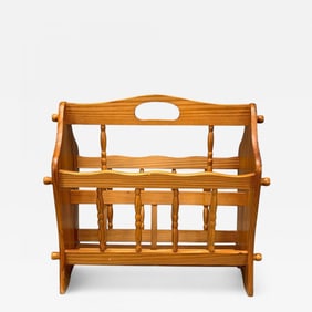 Swedish Modern, Pine, Magazine Rack, Sweden, 1960s