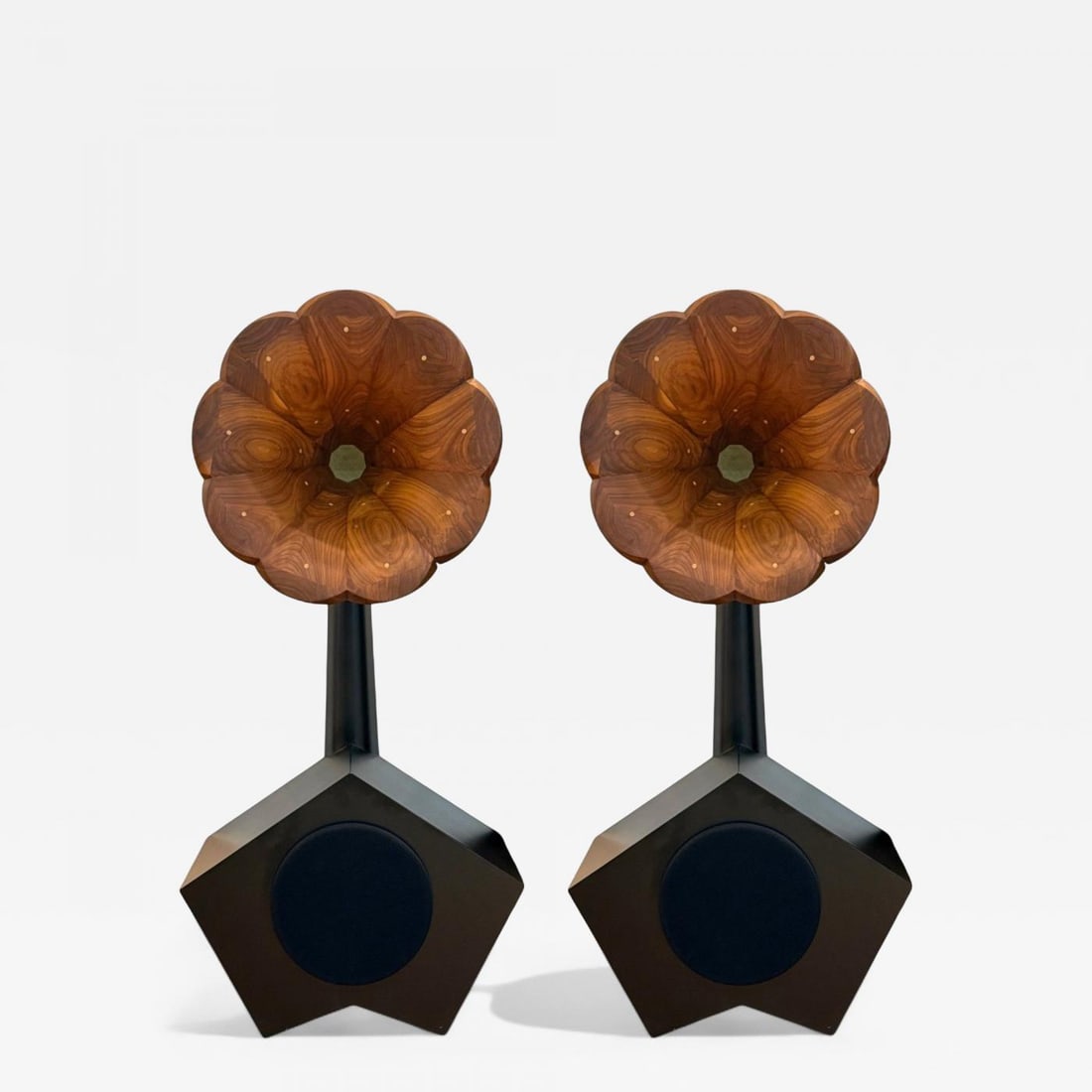 A for Ara, Contemporary, Walnut, Gold Leaf, Floor Standing Speakers, USA 21st C (1 of 10)