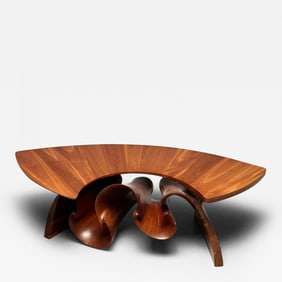 Peter Michael Adams, Mid-Century, Sculptural Coffee Table, Walnut, USA, 1970s