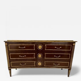 Maison Jansen Style, Russian Neoclassical, Large Commode, Mahogany, Bronze