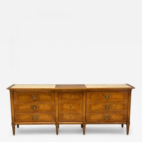 American of Martinsville, Walnut, Travertine, Sideboard, USA, 1960s