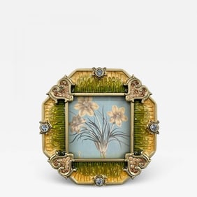 Jay Strongwater Octagonal Swarovski Picture Frame, New in Box