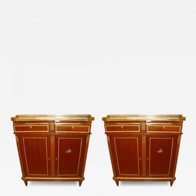 Pair of Maison Jansen Russian Neoclassical Style Cabinets
