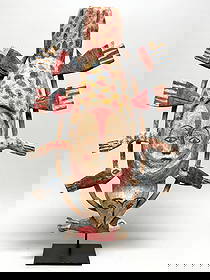 YUA Fish Mask made by the Yupik INUIT People who live on the West Coast of Alaska.: Yua Mask made by the Yupik People who live on the West Coast of Alaska. are famous for their craftsmanship of ceremonial masks represent a seal with fishes.Their aspect varies depending on their use,