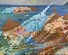 Oil painting Landscape with a lighthouse Konovalov V. Y.: Verns 47 *** ABOUT THIS PAINTING *** * TITLE: "Landscape with a lighthouse" * ARTISTS: Konovalov V. Y. * SIZE: 40x50 cm/'15.74x19.68 inches' * MEDIUM: oil, cardboard * HAND PAINTED: Original painting