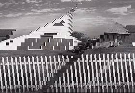 ANSEL ADAMS - Barn, Cape Cod, MA c. 1937: Title: ANSEL ADAMS - Barn, Cape Cod, MA c. 1937 Description: Artist: ANSEL ADAMS Print Title:Barn, Cape Cod, MA c. 1937 Medium: Photolithograph Printed 1981 in the US Image Size: approx. 10 x 14&rdquo