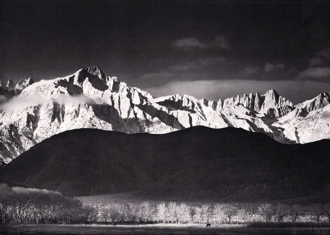ANSEL ADAMS - Winter Sunrise, Sierra Nevada c.1944 (1 of 1)