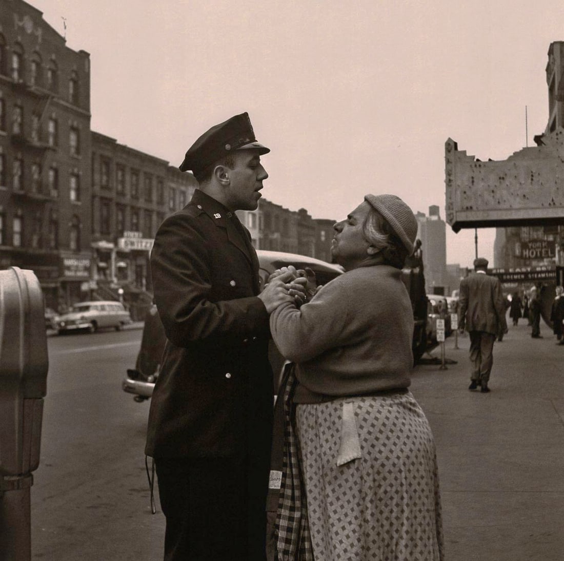 VIVIAN MAIER - Untitled, (Police Officer): Title: VIVIAN MAIER - Untitled, (Police Officer) Description: Artist: VIVIAN MAIER Print Title: Untitled Medium: Duotone Photolithograph Printed 2010’s in China Image size (inches) approx. 9 x 9&rdq