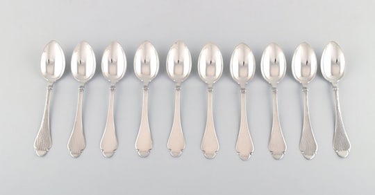Horsens Silver, Denmark: W & S Sørensen. Bernstoff table spoons. 9 pcs. in stock.