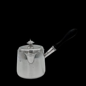 Early 19th Century Antique George III Silver Brandy Pan & Cover London 1817 Rebecca Emes & Edward