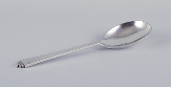 Georg Jensen Pyramid. Serving spoon in sterling silver.