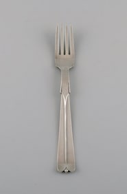 Hans Hansen silverware no. 7. Art deco dinner fork in sterling silver. 1930s. Four pieces in stock.