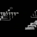 19th Century Antique George V Sterling Silver Menorah Birmingham 1939 Britton Gould & Co