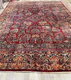 Antique Large Size Persian Sarouk Rug-2290