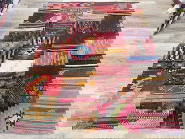 Antique Turkish Patch Rug Kilim-4512