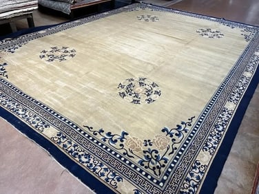 Antique Chinese Peking Oversize Wool Rug