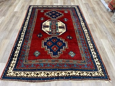 Powerful antique Lori-Pambak Kazak Caucasian rug-3038