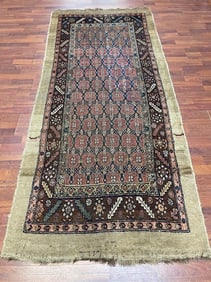 antique Persian kurdish Camel hair Rug-3950