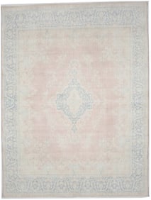 Antique Muted Floral 10X13 Distressed Vintage Oriental Rug