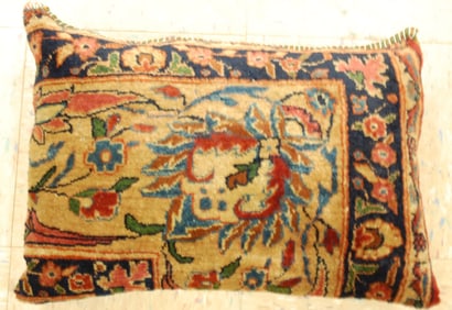 Hand-Made antique rug Pillow Cushion Rug 1'2" x 1' 8"