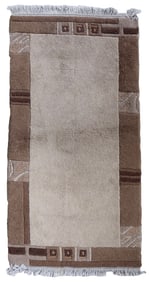 Handmade vintage Tibetan Khaden rug 2' x 4' (64cm x 124cm) 1970s