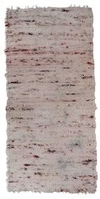 Handmade vintage Indian kilim 1.7' x 3.8' (54cm x 118cm), 1970s