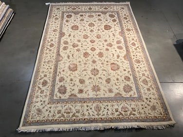 EXQUISITE SILK &WOOL RUG 6.1x9.1
