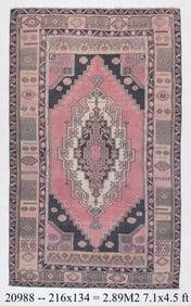 4'4'' x 7'1'' Turkish Vintage Runner Rug - 20988