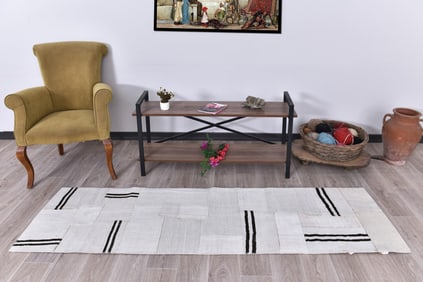 2'1'' x 7'6'' Turkish Hemp Patchwork Rug - 241100