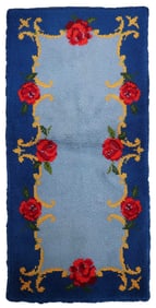 Vintage French Savonnerie rug 2.5' x 5' (76cm x 155cm) 1960s