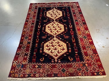 Unique Persian Afshar Rug 4.3x6.2