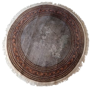 Handmade vintage Indian Seraband rug 8.3' (253cm) 1970s