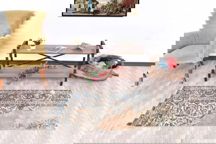 2'2'' x 5'1'' Handmade Vintage Wool Rug - 240867