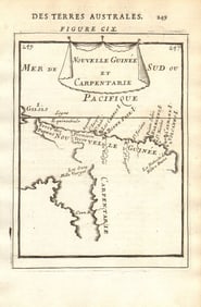 CAPE YORK QUEENSLAND & NEW GUINEA shown joined no Torres Strait. MALLET 1683 map