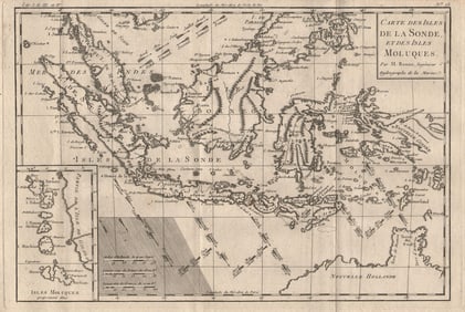 Carte des Isles de la Sonde et des Isles Moluques. East Indies. BONNE 1780 map