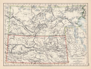 SASKATCHEWAN & ASSINIBOIA Province map. Canadian Pacific Railroad. JOHNSTON 1901